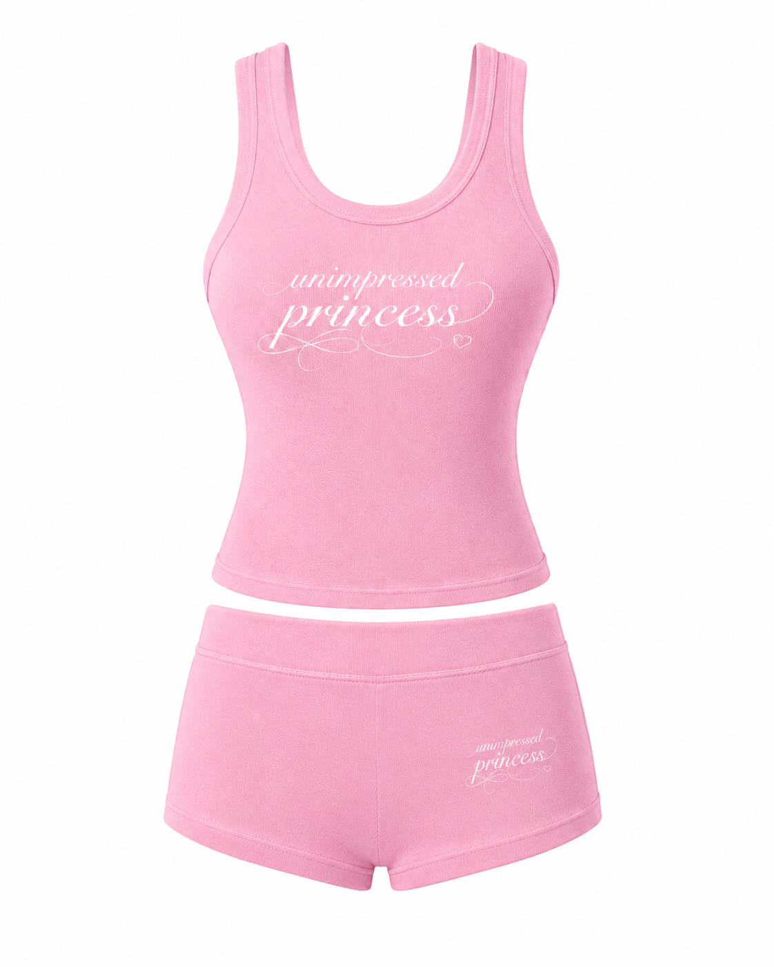BABY PINK UNIMPRESSED SHORT SET