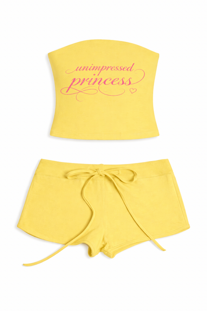 UNIMPRESSED PRINCESS SHORT SET